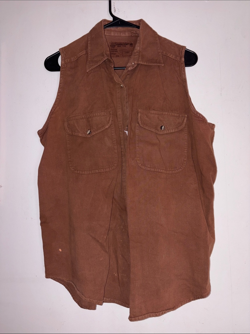 Brown Sleeveless Vest Jacket